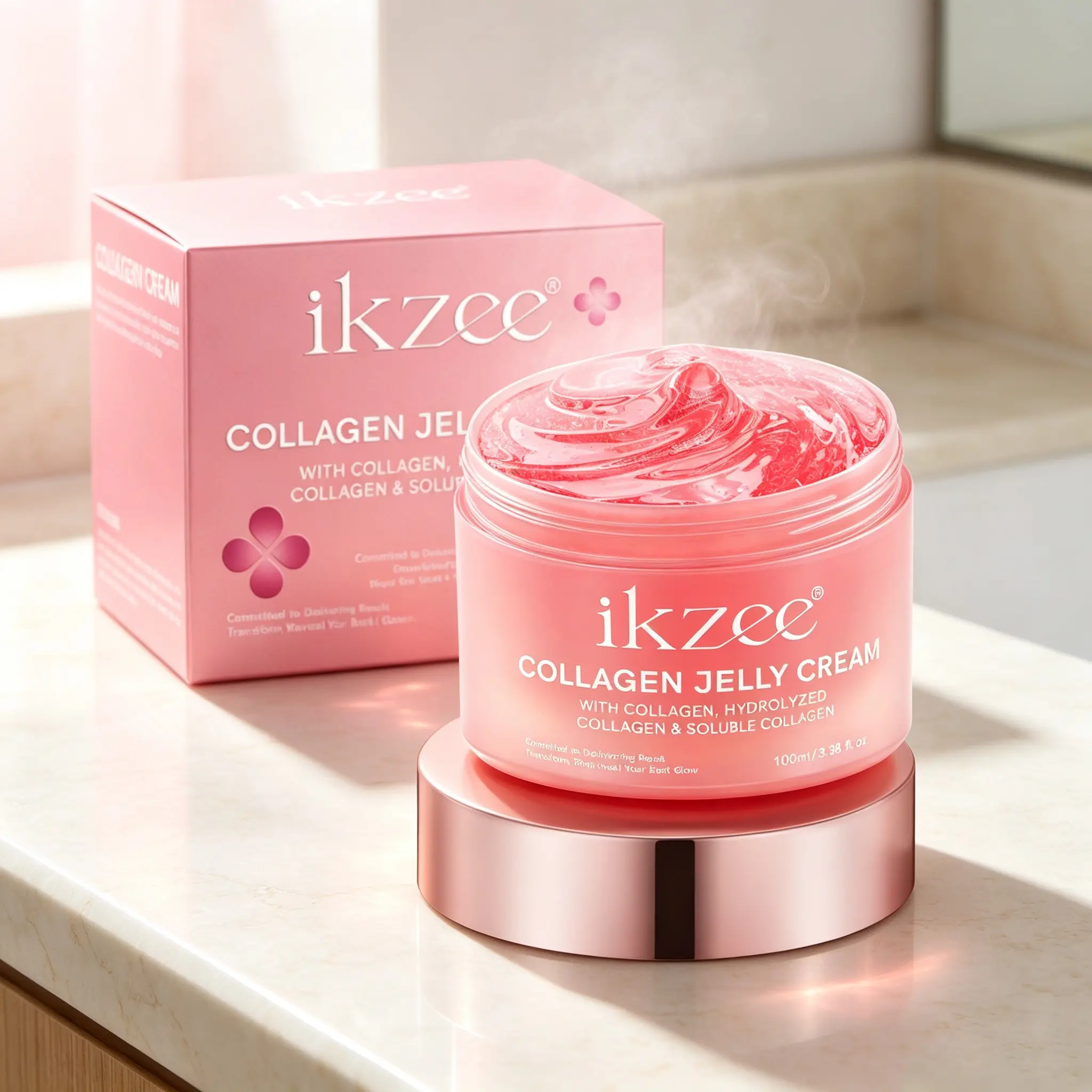 ikzee Collagen Jelly Cream: Hydrates, moisturizes, firms, and brightens the skin; a moisturizing gel cream