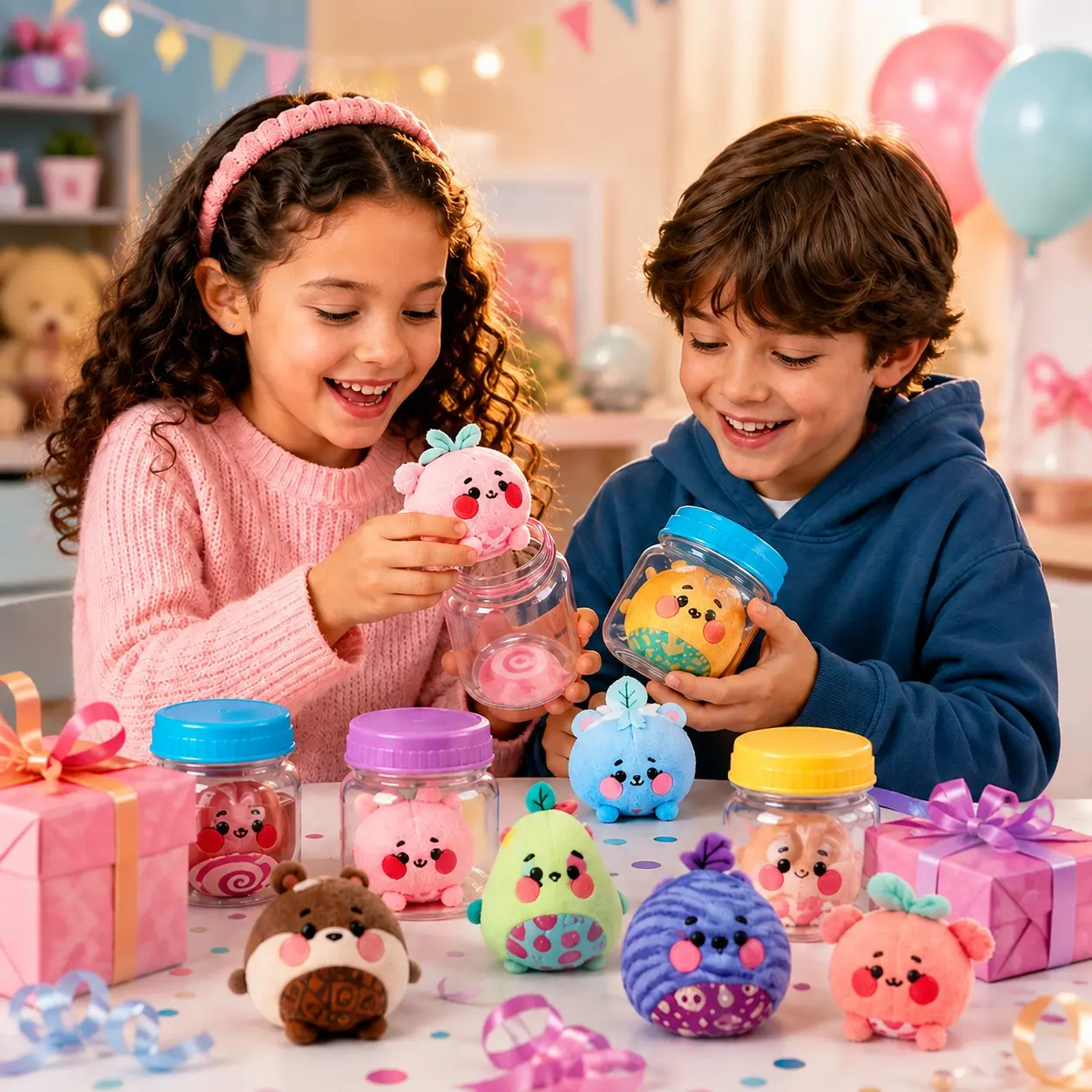 16 Collectible Magic Shaker Surprise Dolls, Random Soft Plush Figurines, Add Water Shake Fun Stress Relief Toy, Kids Birthday Party Gift