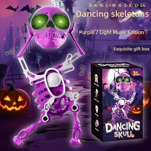 Popular skeleton toy, can dance and sway, mechanical wind-up internet-famous 3D printed fun toy, skeleton decoration