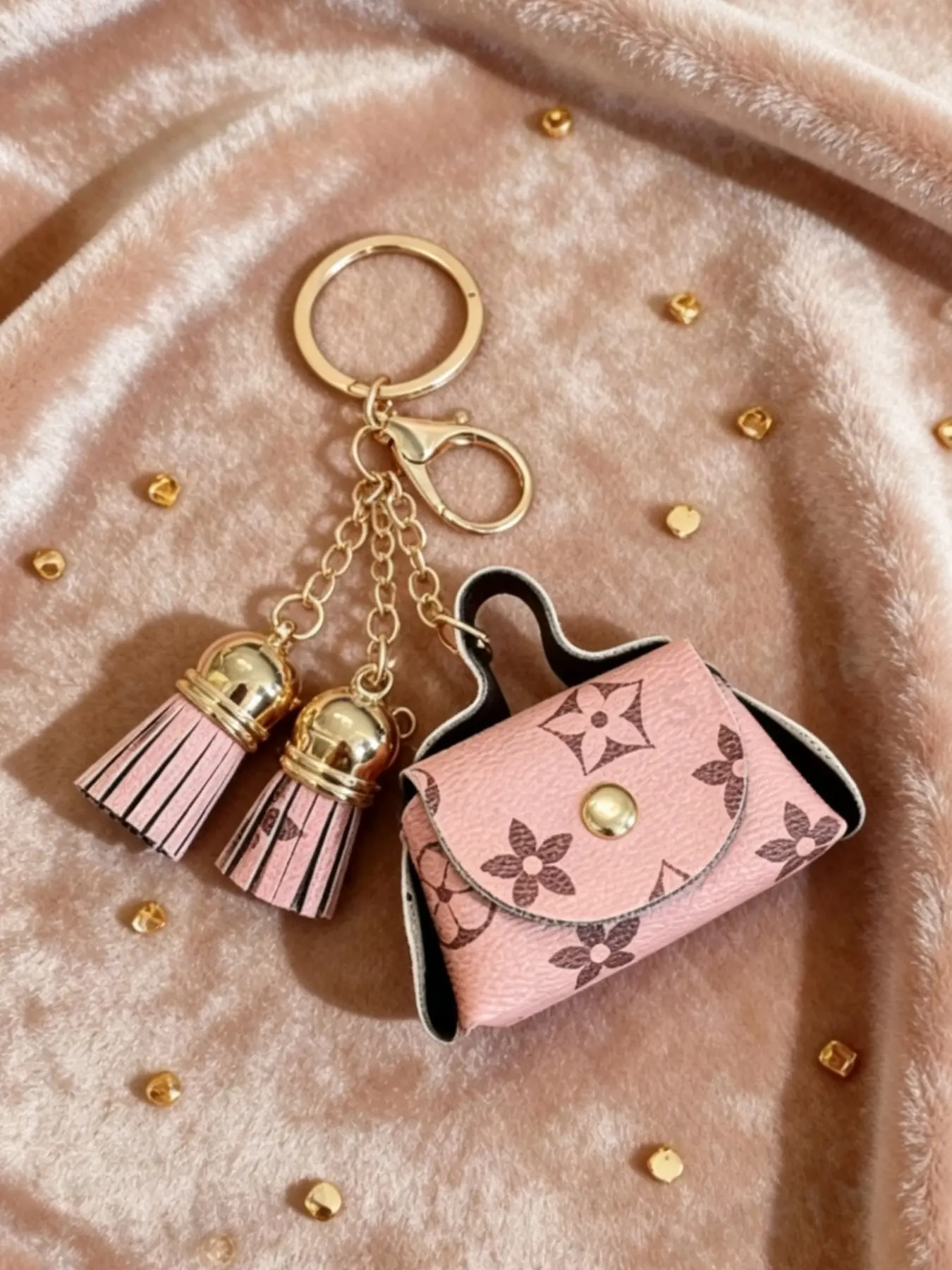 1 cute mini leather small bag, coin purse, Coin Pocket, storage bag, keychain, key holder accessory