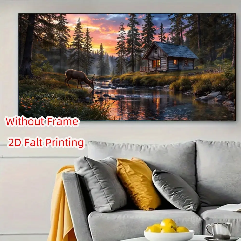 Large Landscape Diamond Painting Kit, Adult DIY 5D Diamond Art, Full Round Diamonds, Home Wall Decor, Beginner Friendly, Unframed