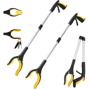 Grabber Reacher Tool -2 Pack 32" Reacher Grabber Tool with Strong Magnetic and Swivel Head - Pick Up Stick Grabbers  Seniors, Trash, Surgery Recovery Must Haves Gifts(Yellow)