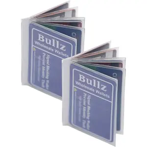 Set of 2 Heavy Duty Vinyl 6 Pages Insert for Bifold or Trifolds Wallet MADE IN USA