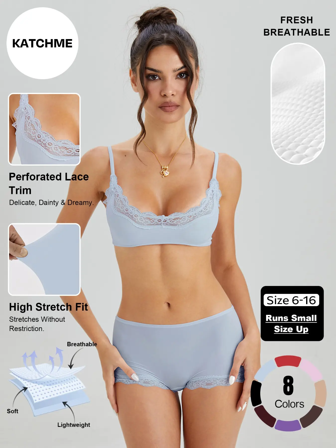 Lace Lingerie Set for Women, Sexy French Style Bra and Panty, Comfortable Home Wear, Elegant Underwear Collection