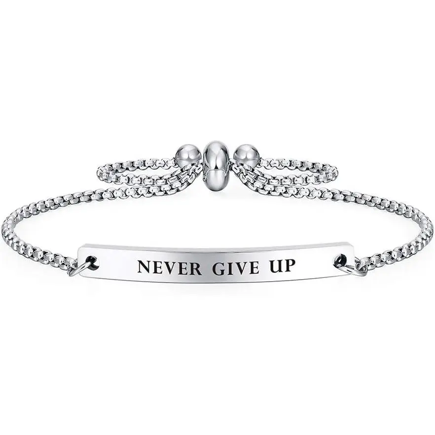 Inspirational Mantra Bracelet for Women Girl  Adjustable Chain Friendship Bangle Bracelet
