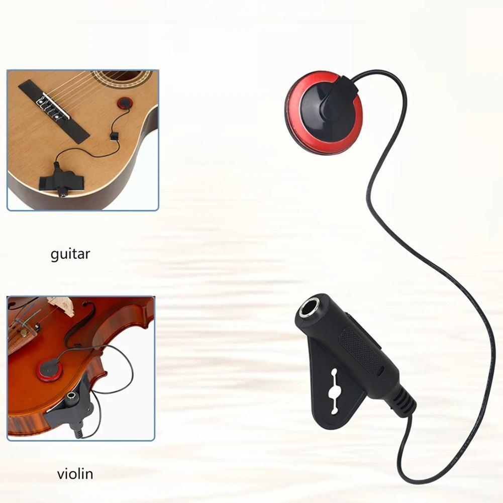 Guitar Pickup, Piezo Pickup Effects, Guitar Pickup Microphone, Guitar Accessories for Acoustic Electric Guitar, Bass, Mandolin, Banjo