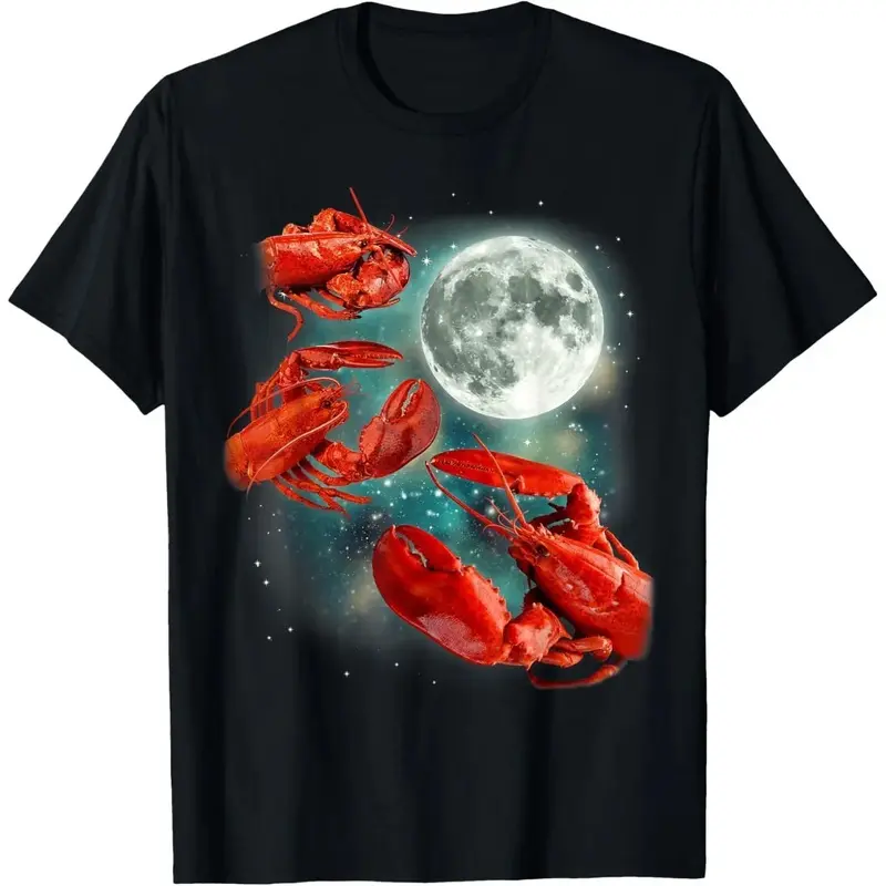 Three Lobster Moon |     3 Crustaceans Sea Lover Parody T-Shirt Graphic tees