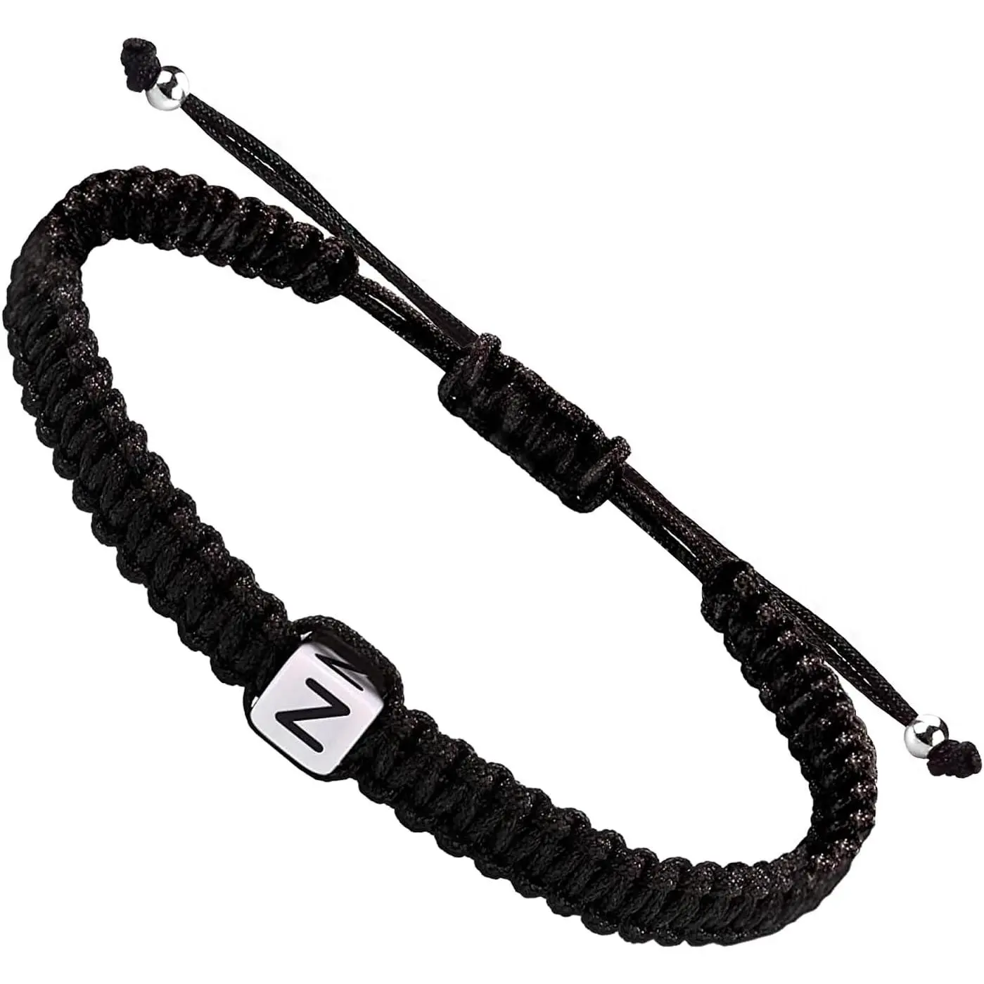 Initial Bracelets for Couples Women Men Initial Charm  Rope Braided Letter Bracelet for Teens Adjustable  Father's Day Gifts for Him Her Friendship Long Distance