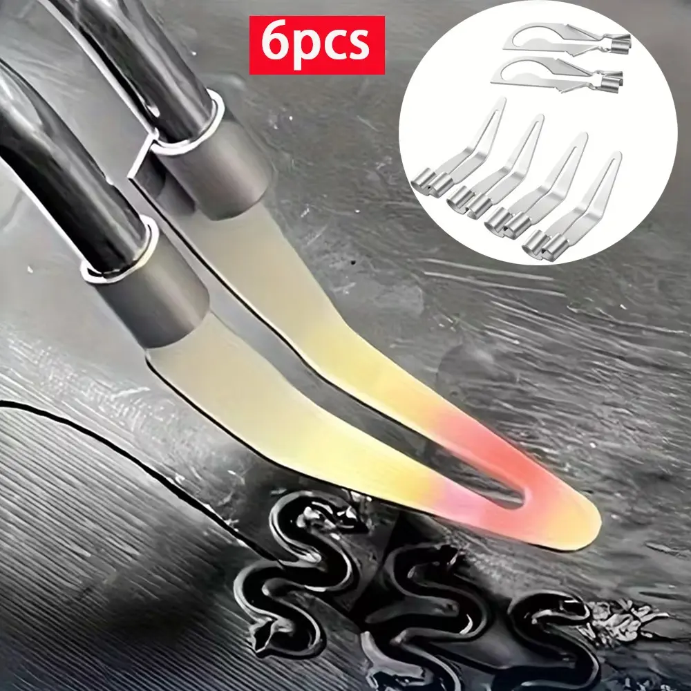 6-Piece Plastic Welding Gun Set, Durable Stainless Steel, Ideal for Car Bumpers & Kayaks, No Battery Included, Repair Accessories