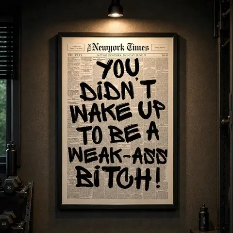 Retro Weak Ass Bitch Newspaper Print, Trendy Wall Art, Typography Poster, Motivational Quote Print, Wall Decor, Modern Wall Art, Aesthetic Room Decor, Apartment Decor, Funny Wall Art, Bedroom Decor, Gift Idea