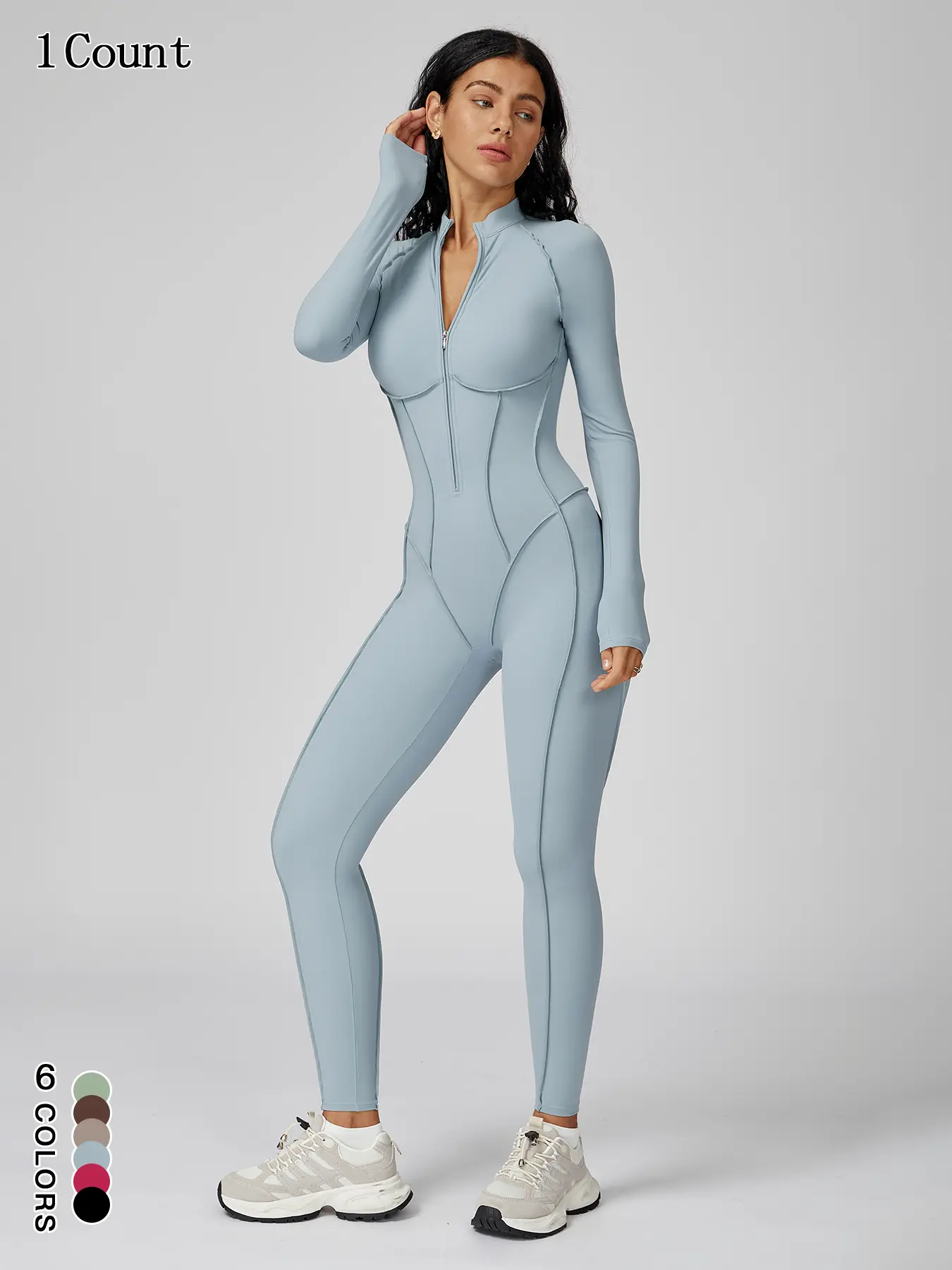 Viral Tiktok Trend Sleeveless Athletic Bodysuit, Bbuttery Soft Tummy Control Butt Lifting One Piece Stretchy Sports Jumpsuit, Casual Slim-Fitting Below the Knee