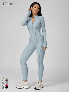 Viral Tiktok Trend Sleeveless Athletic Bodysuit, Bbuttery Soft Tummy Control Butt Lifting One Piece Stretchy Sports Jumpsuit, Casual Slim-Fitting Below the Knee