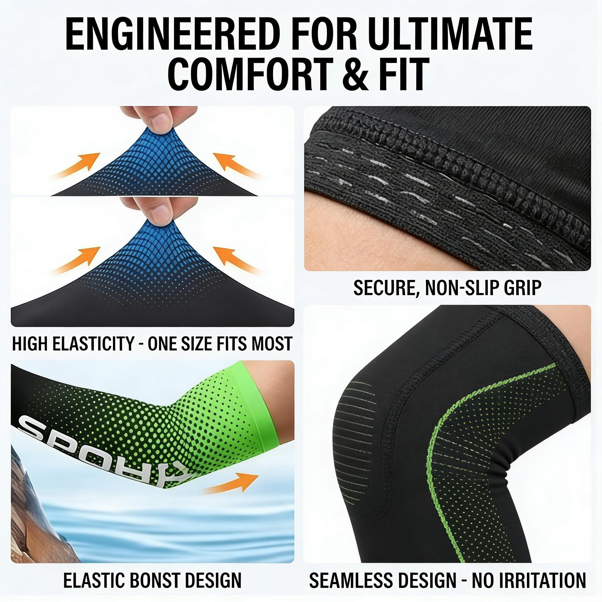 5 Pairs Summer UV Blocking Arm Sleeves | Breathable Cooling Sun Protection | Outdoor Sports Arm Covers for Men Women | Value Pack