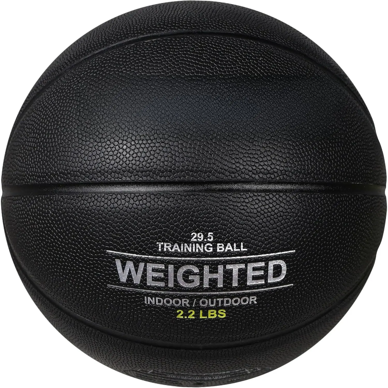 Weighted Heavy  Basketball, Size 6/7 Black 2.2LBS/3LBS/3.3 LBS Weight PU Durable for Trainer and Dribbling Passing, Indoor and Outdoor Usage