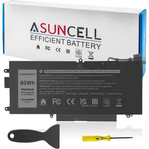 60Wh K5XWW Battery for Dell Latitude 5289 7389 7390 2-in-1 Series Notebook L3180 P29S001 P29S002 Laptop 6CYH6 71TG4 725KY J0PGR N18GG, 7.6V 3-Cell (NOT fits for Latitude 7390 Series)