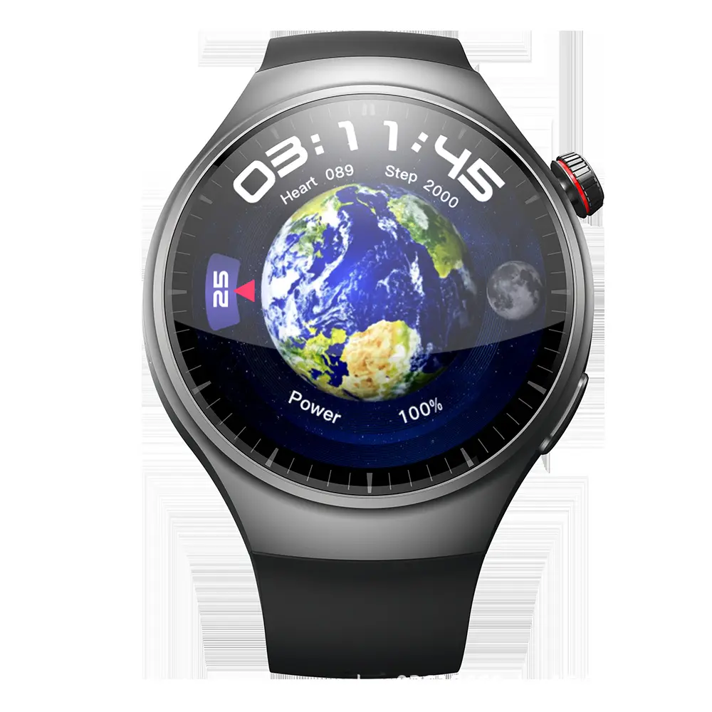 Hot TikTok Toy AMOLED 1.4inch Round Screen GPS Navigation Call Multi-Sport DM80 Android 4G Smartwatch with Steel Strap