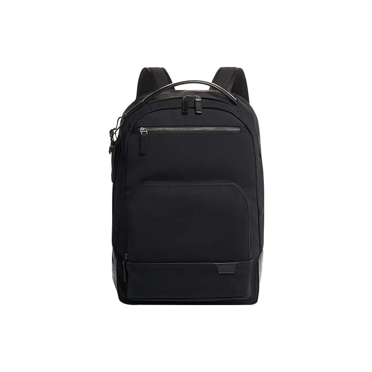 TUMI Harrison Leather-Handle Commuter Nylon Backpack for Men, Classic Style in Black