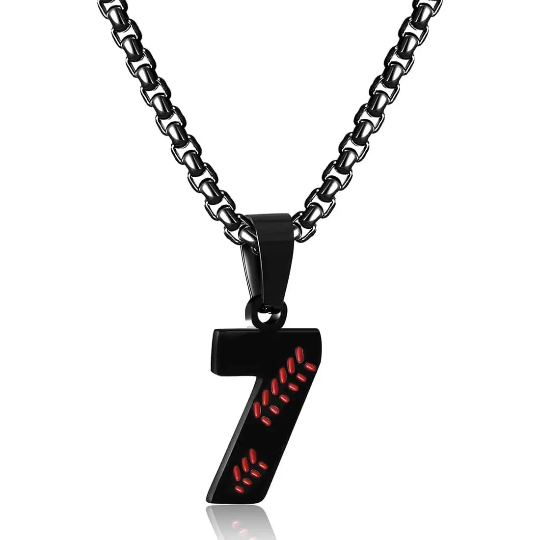 Customized 0-99 Team Number Necklace - Stainless Steel Baseball Sport Charm Pendant, Baby Fashion Jewelry, Baby Shower Gift for Boys