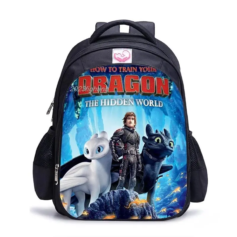 Unisex Cartoon How to Train Your Dragon Orthopedic Backpack for Primary School Kids - Retro Synthetic, Waterproof, Leakproof, Folded Functional Luggage Bag