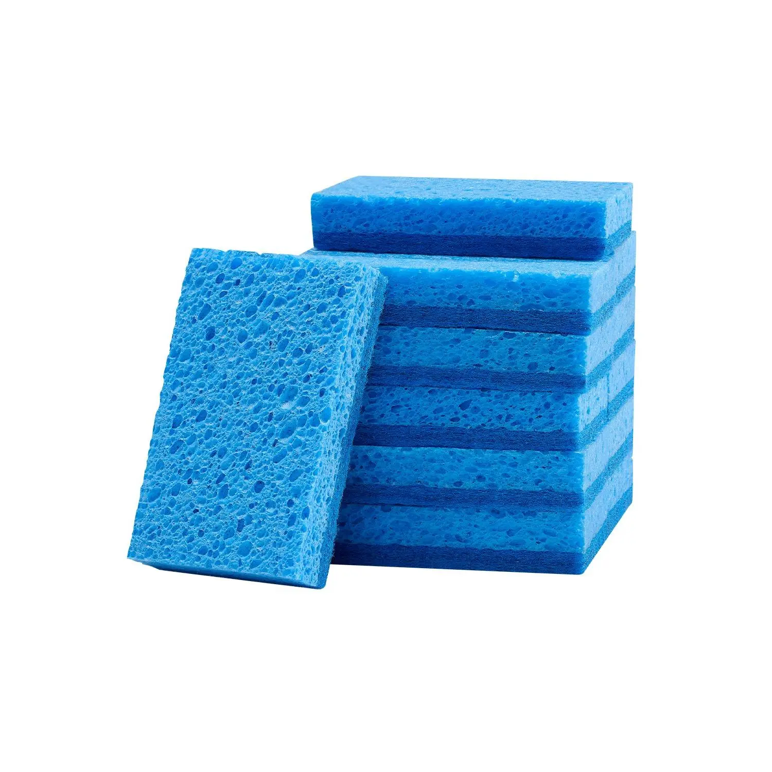 VEVOR Sponges, 12 Pcs Durable Natural Kitchen Sponges with Cellulose Scrub Pad, Easy-to-Rinse Cleaning Sponges with Honeycomb Structure Quick Water Absorption, Fit for Home Cleaning