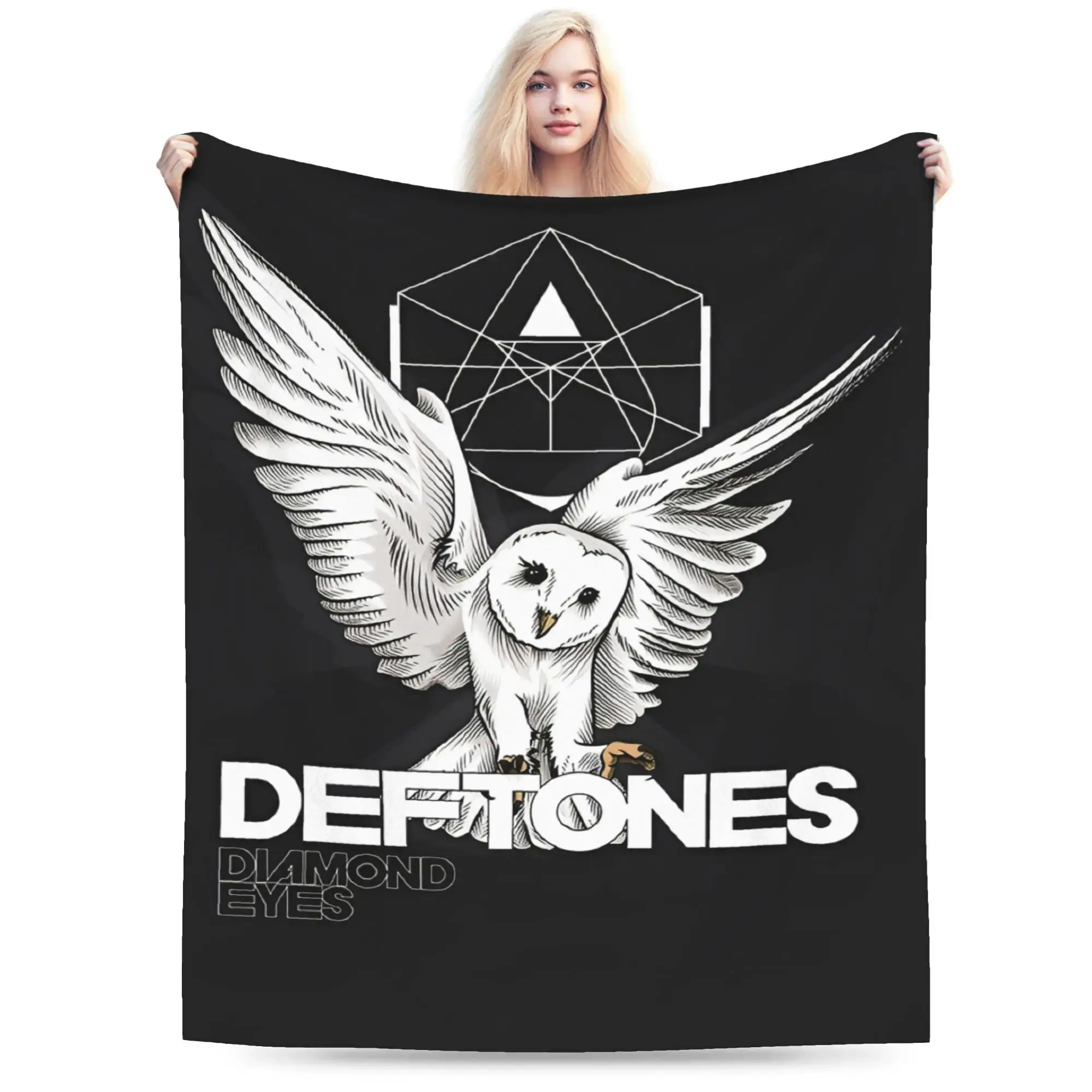 Deftones Band Album Cover Flannel Throw Blanket Cozy Plush for Sofa Gift for Fans