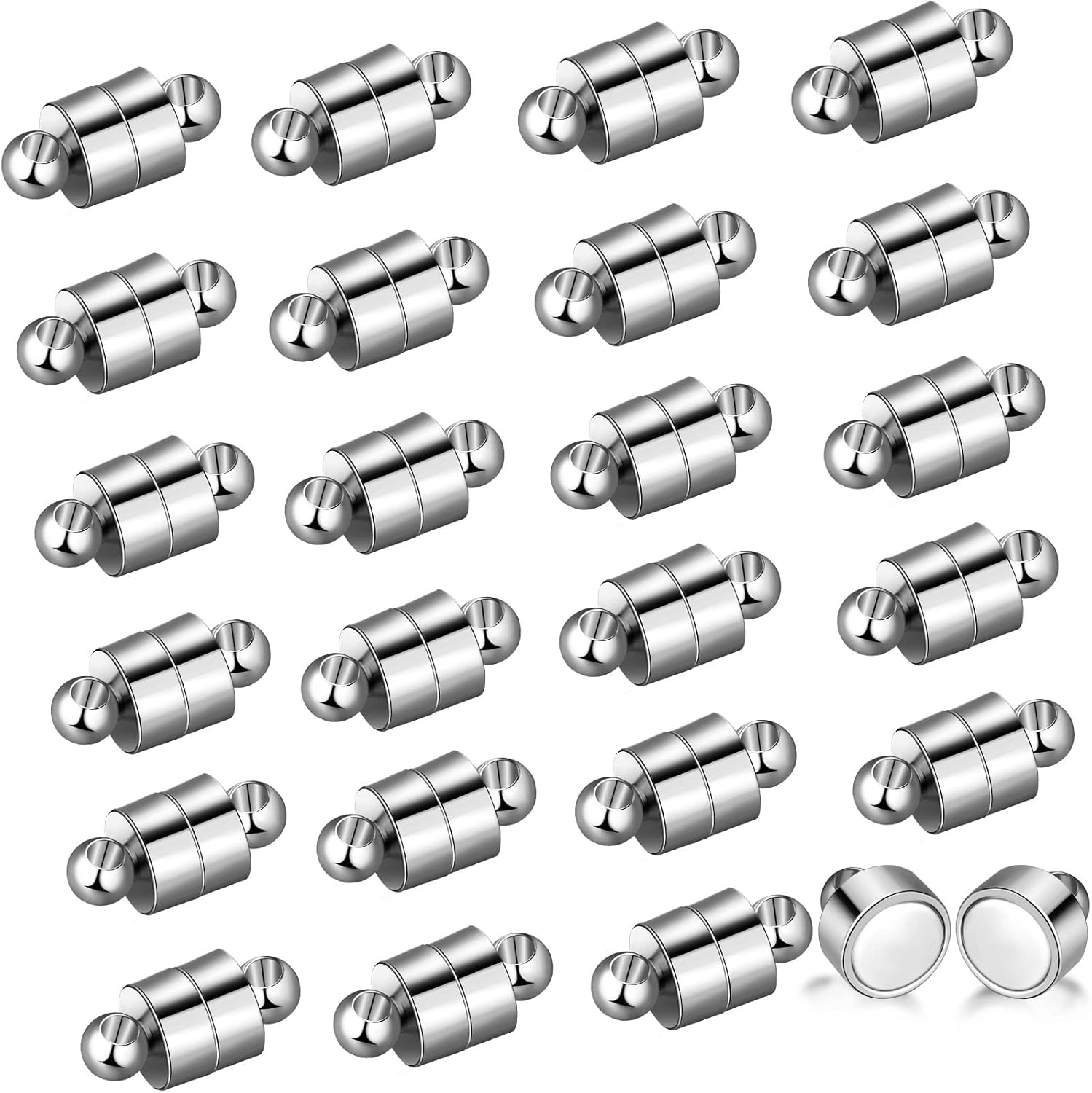 24Pack Magnetic Necklace Bracelet Clasps and Closures for Jewelry Making Magnet Jewelry Extenders for Women - Home Improvement.