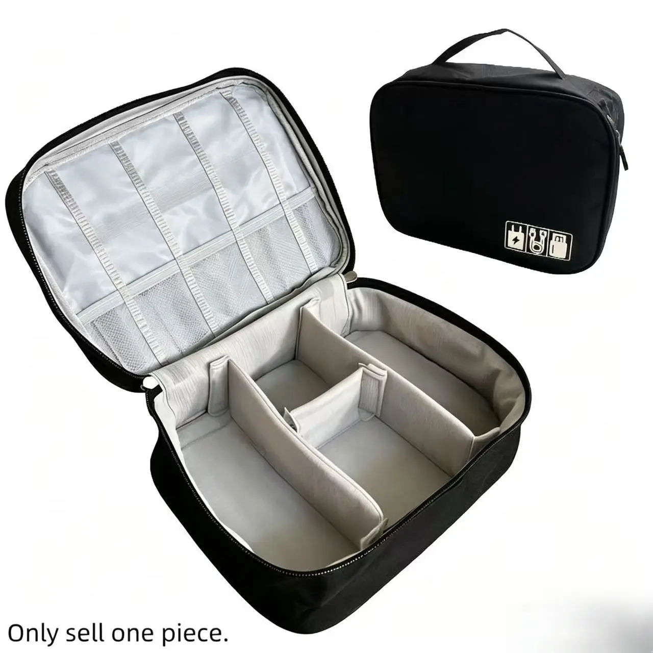 Professional barber tool storage bag-barber storage bag with zipper compartment, portable barber tool sorting bag, suitable for scissors and hair care products-suitable for barbershops and travel.