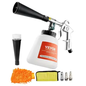 VEVOR Car Cleaning Gun, 6 - 9.2 Bar High - Pressure Air Blow Gun with 2 Set Nozzles 1L Liquid Bottle, Vortex Cleaning Gun, Quickly Blasts Dirt and Dust from Surface, Work with 1/4 NPT Air Compressor