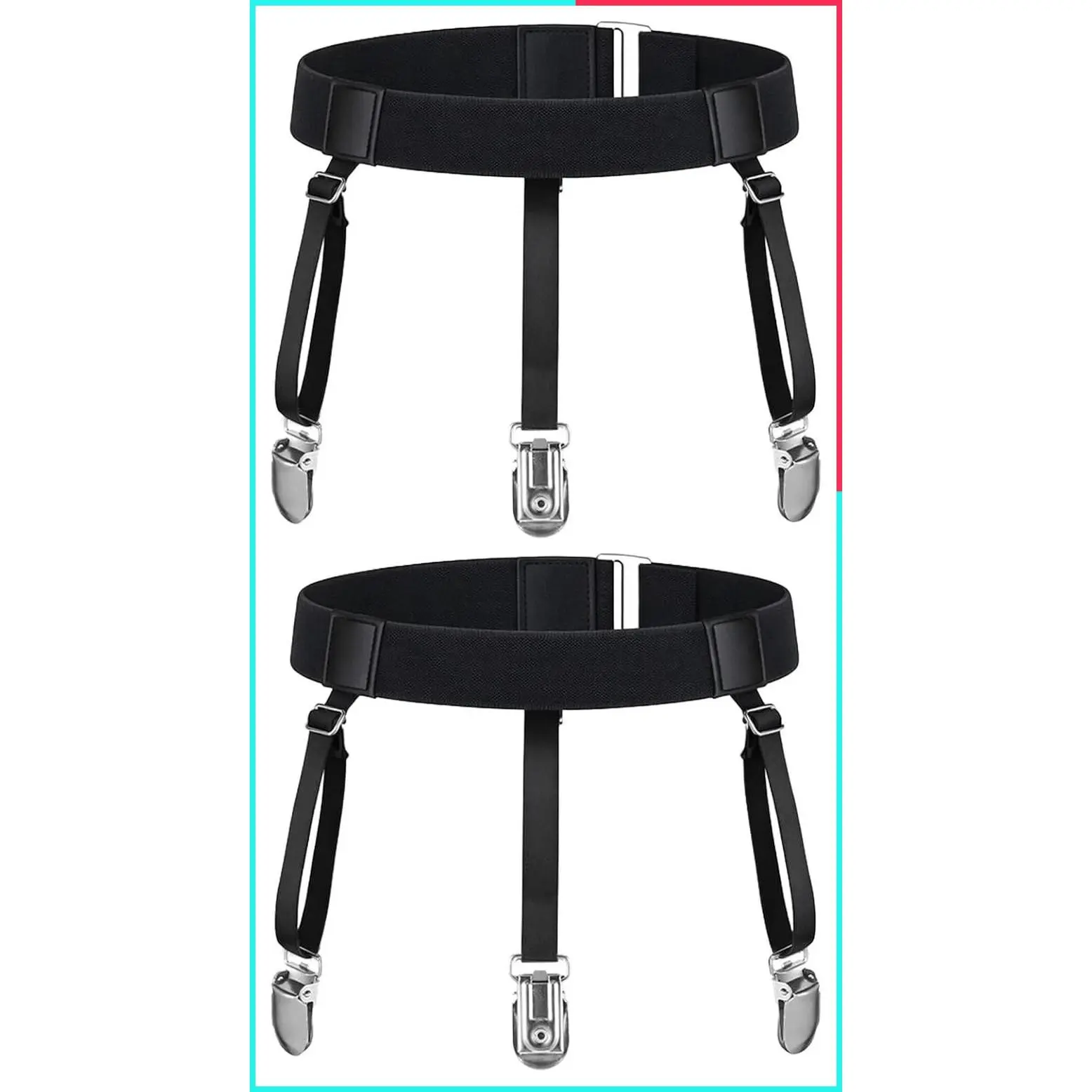 Women's Plus Size Thigh Garter Belt with Clips, High Elastic Suspender