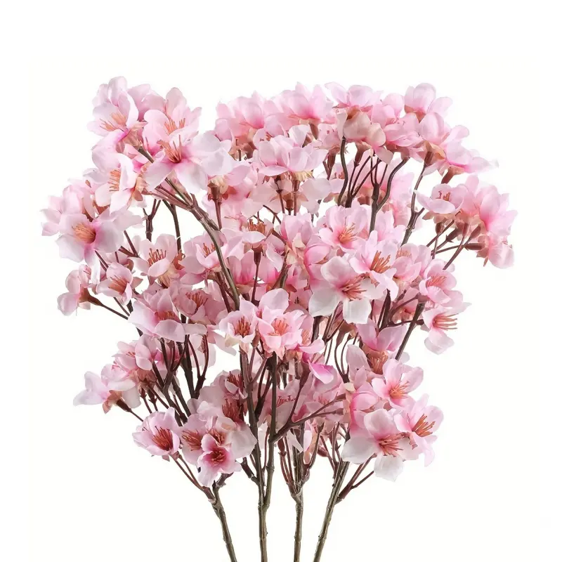 4 stunning silk cherry blossom arrangements, Decorative Artificial Flowers for DIY garden, home, wedding and party decorations - perfect for summer