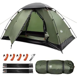 Backpacking Tent for Camping 1-5 Person Hiking Ultralight Tent for  Windproof Outdoor Two Doors Tents Easy Quick Setup Lightweight  Tents