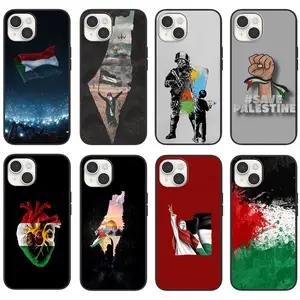 P-Palestine F-Flag Phone Case For iPhone 17 Promax 17E 16 15 14 13 12 11 Pro Max 17Air Plus Anti-Fall Transparent shockproof protection Soft silicone Back Cover