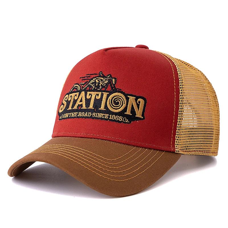 Unisex Mesh Trucker Hat Summer Breathable Cap Embroidery Letter Pattern Streetwear Baseball Cap