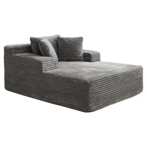 Oversized Sofa Chair Bed – Cloud-Like Boneless Corduroy Chaise Lounge, Deep Seat, Soft Lazy Sleeper, No Assembly – Modern Design