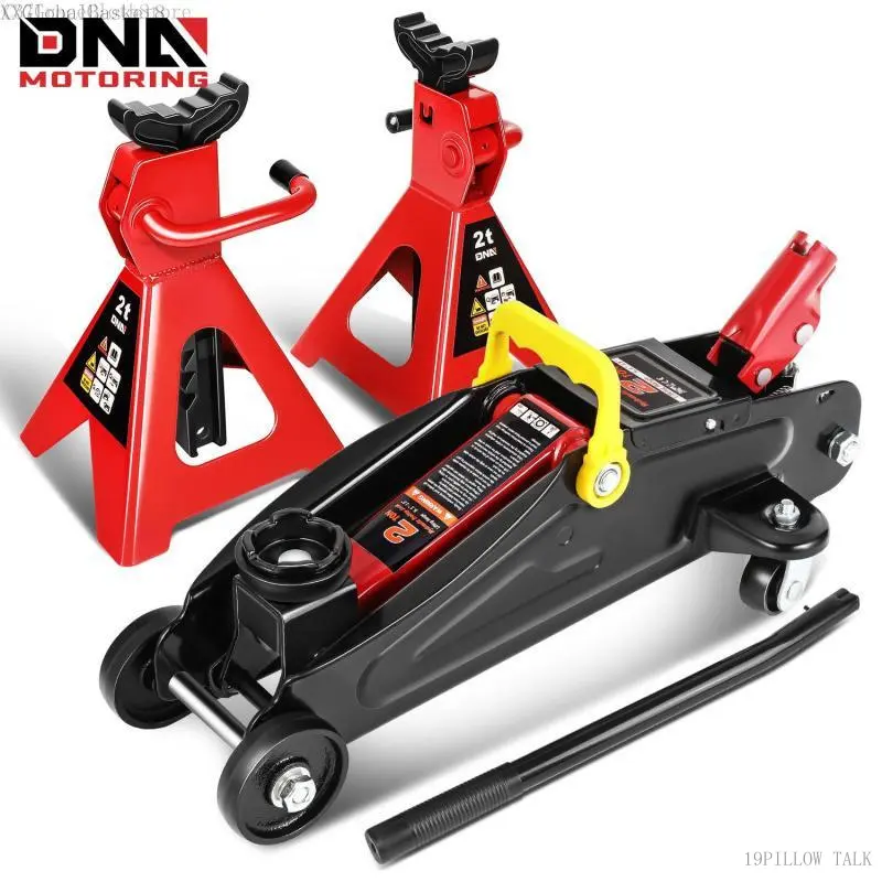DNA Motoring  2 Ton (4000 lbs) Capacity Low Profile Hydraulic Trolley Service/Floor Jack Combo with 2 Ratchet Jack StandsXXGlobalBasket8C37GraceClothStore19PILLOW TALK
