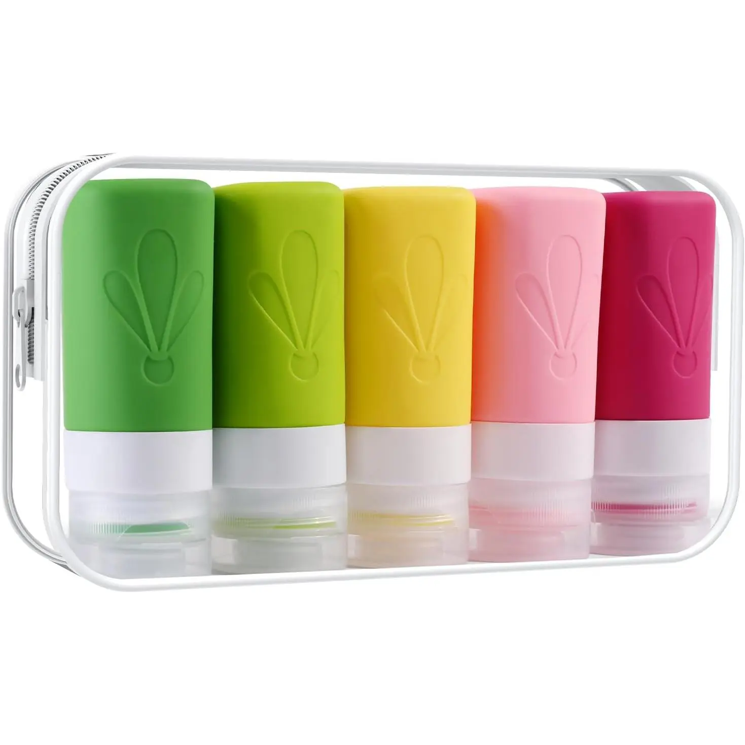 Travel Bottles for Toiletries, TSA Approved 2oz Travel Size Toiletries,  Leak Proof Squeezable  Tubes Travel Essentials for Shampoo Conditioner Lotion Soap