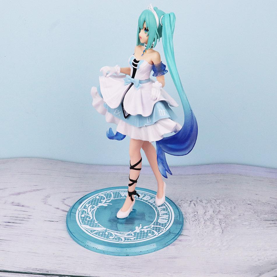 20cm Desktop Cute Hatsune Miku Kwaii Style Anime Figure Toys PVC Model Collector Doll