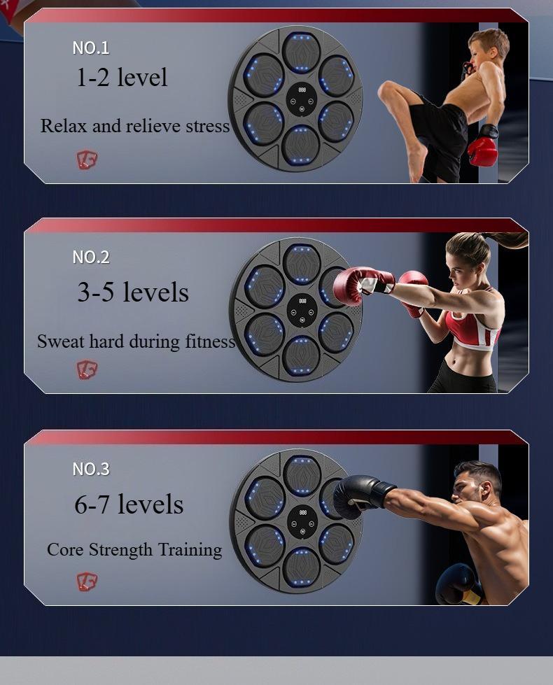 TikTok Shop Music Boxing Target with Bluetooth for Adults - Music-Based Punching Device with Included Boxing Gloves for Home Office & Gym Training