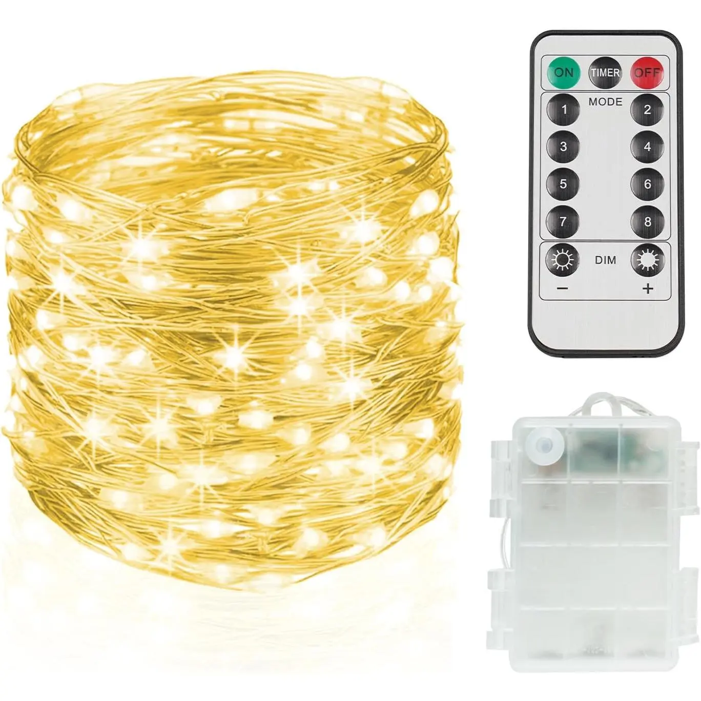 Fairy Lights Battery Operated with Remote, 33ft 100 LED Dimmable Twinkle Lights with Timer, Waterproof Copper Wire String Lights for Bedroom, Christmas, Tree, Indoor Outdoor Decor (Warm White)fidget toys
