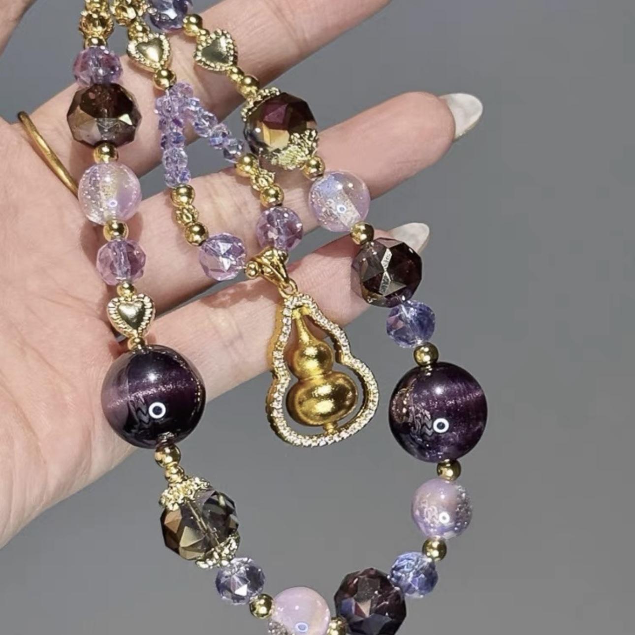 Fulu Shuang New Chinese Style Pendant Chain, Gilt Gourd Fortune Tag Phone Chain, Niche Design Phone Chain, Pendant, Lanyard