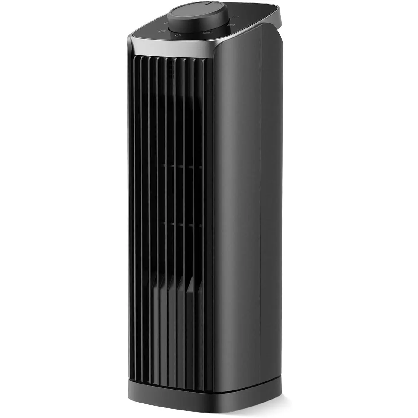 Fan for Bedroom, 13" Tower Fan with 3 Speeds Max 23ft/s, 70° Oscillating Desk Fan, Bladeless Standing Fan, Portable Fans, Cooling Fans for Office,  Medium-13”-Knob