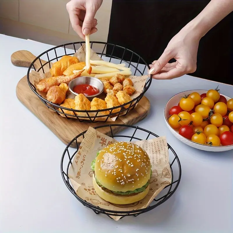 Creative French Fries Basket, Bread Snack Basket, Bar and Western Restaurant Basket, Dim Sum Fried Chicken Wings and Fried Chicken Food Plate, Kitchen Gadgets, Kitchen Tools