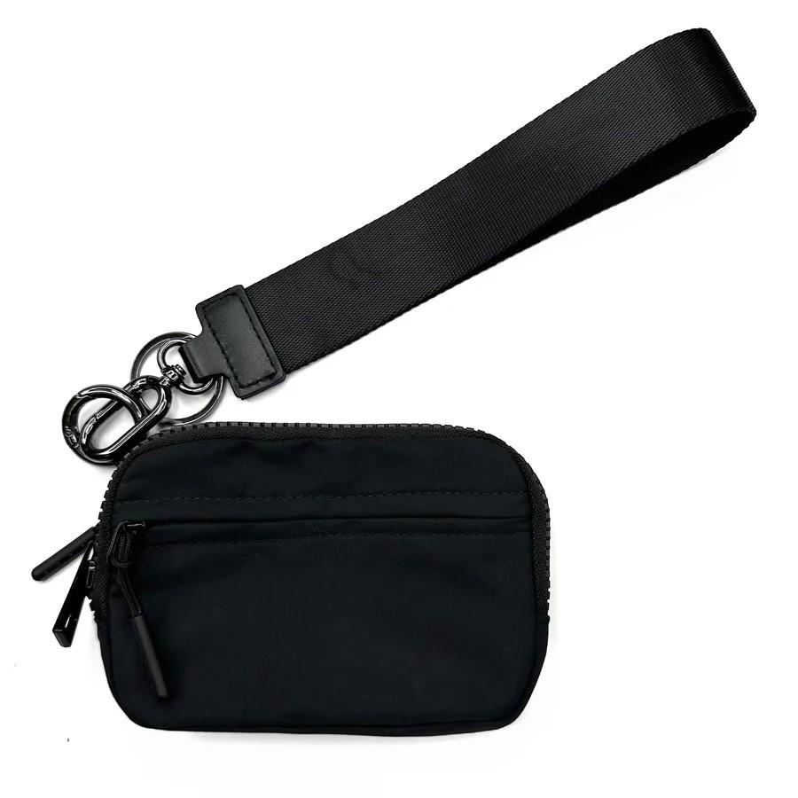Women's Chic Waterproof Nylon Wristlet - Multi-Functional Coin/Card Pouch | Keychain & Secure Zipper | Compact Everyday Essential