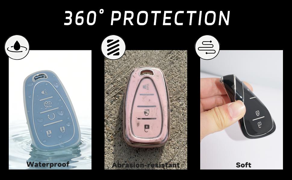 for Chevy Key Fob Cover Blue Car Key Cover Suitable for 2016-2021 Chevy Malibu Blazer Equinox Trailblazer Camaro Traverse TPU 5 Buttons Key Fob Shell for Chevy with Leather Keychain for Chevy Key Fob Cover Blue Car Key Cover Suitable for 2016-2021 Chevy Malibu Blazer Equinox Trailblazer Camaro Traverse TPU 5 Buttons Key Fob Shell for Chevy with Leather Keychain
