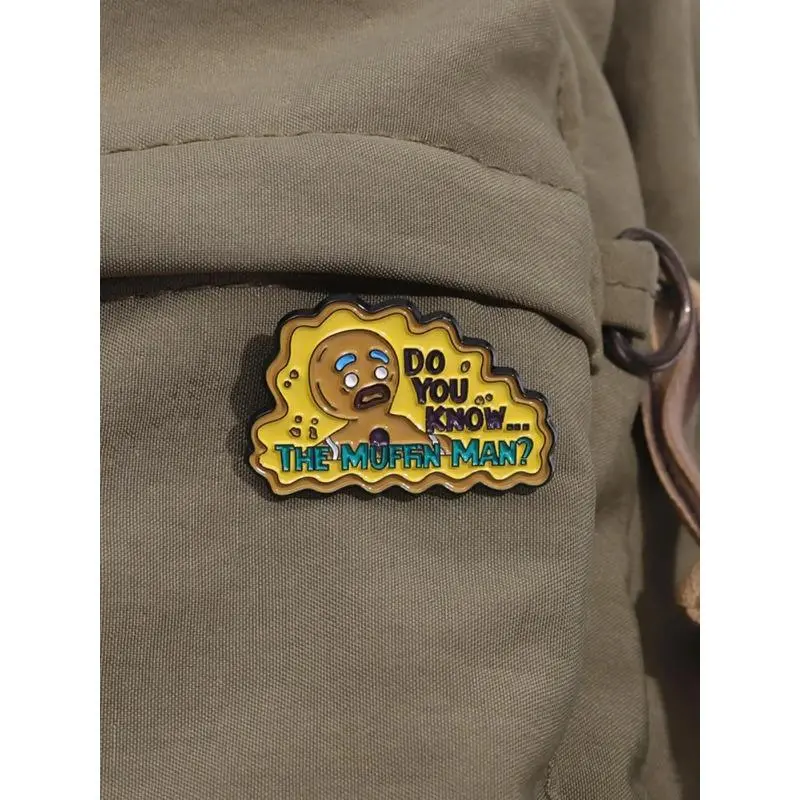 Cartoon Sad Gingerbread Man Enamel Pin Brooch, Christmas, Animals, Funky, Thanksgiving, Engagement, Sturdy