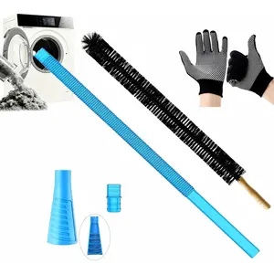 Dryer Vent Cleaner Kit Compatible with Most Vacuum Cleaner Include Vacuum Hose Attachment Accessories Brush Lint Act Brush,Dryer Vent Vacuum Hose with Basic Protective Gloves