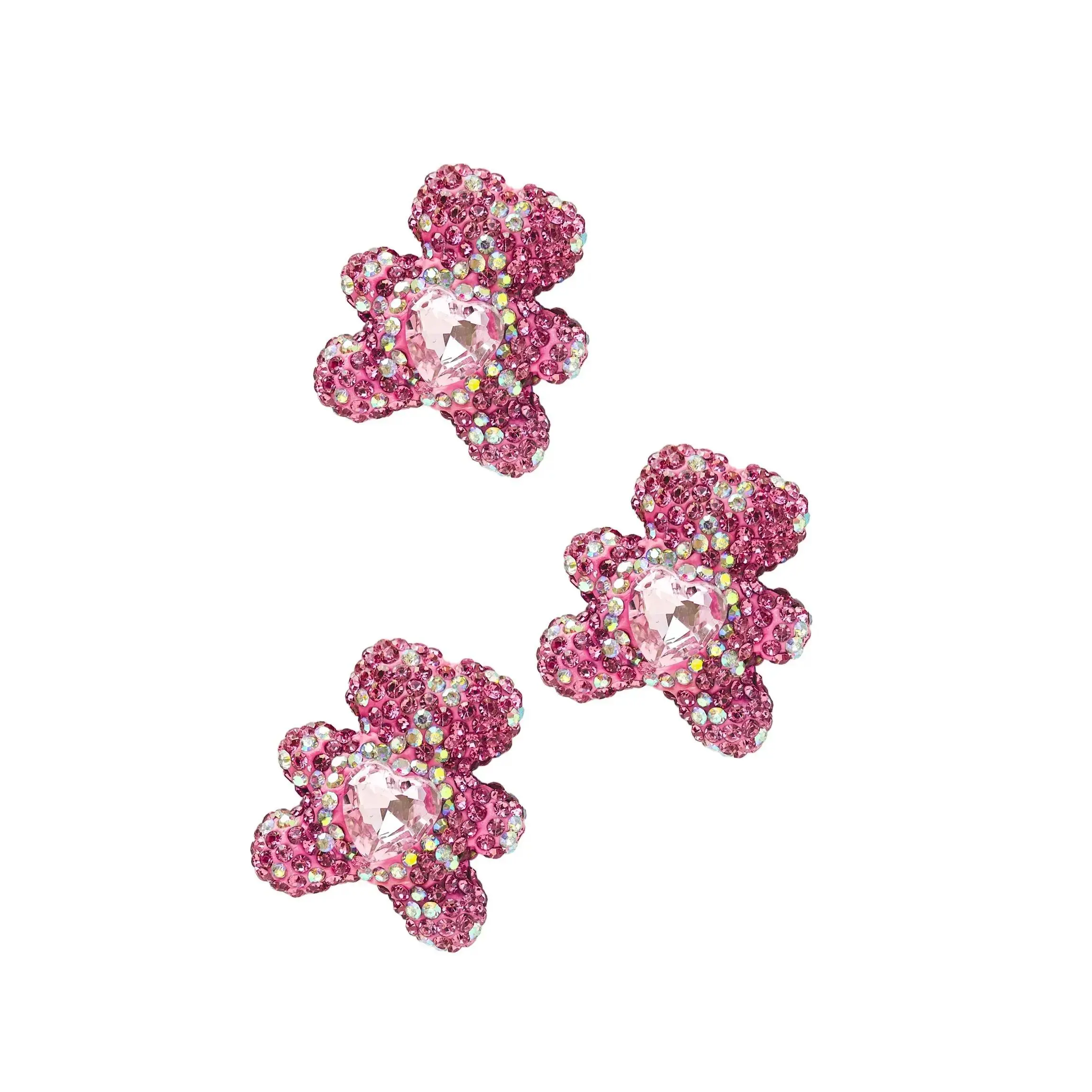 3pcs Shiny Bear DIY Charms, Beads Charms, Diy Beading Accessories, Diy Jewelry Making, Diy Jewelry Decoration, Fashion Gift for Keychains, Phone Chains, Pen Charms, Indoor Decor, Animal Print, All Seasons, Diy Bling Set