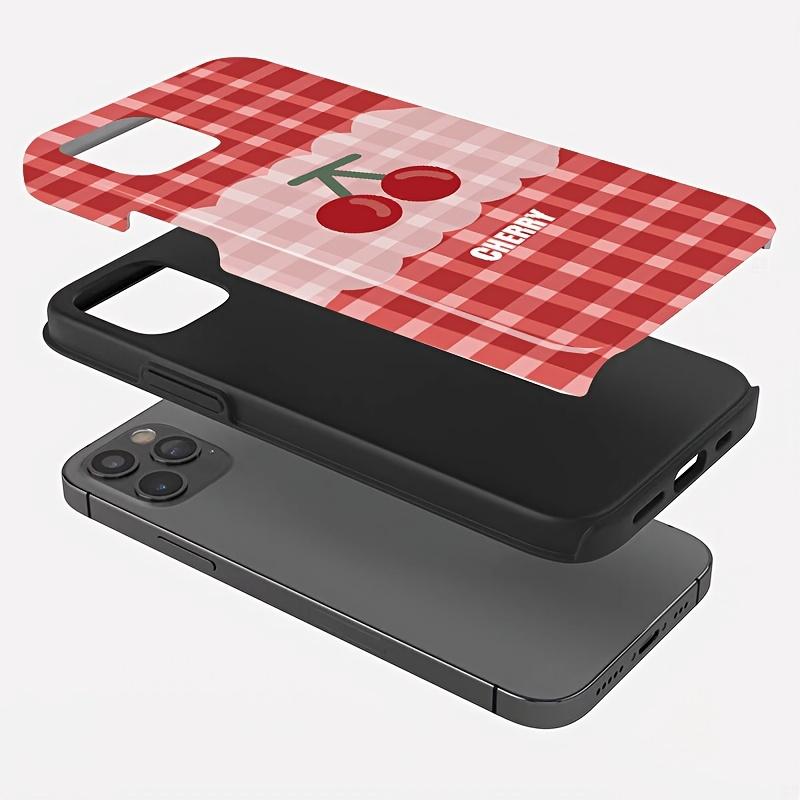 Two-In-One Film Case with Black And Pink Stripes - Stylish, Shock-Resistant, And Long-Lasting Protection - Suitable for Iphone Models 16, 15, 14, 13, 12, 11, Plus, Pro, Max, an Ideal Birthday Present for Shockproof Cover