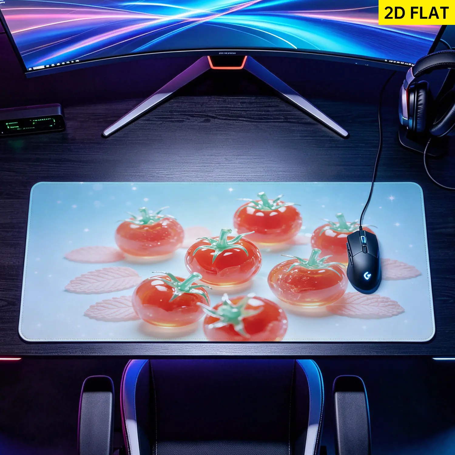 Extra Large cute jelly tomato Mouse Pad,Non Slip Rubber Pad,Desktop Decoration Drotection Pad,Washable,Lock Edge Multi Size,Premium Multipurpose Mousepad For Office,Study Room,Gift for Family and Friends