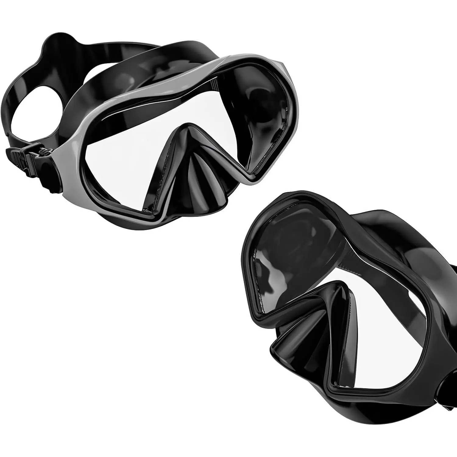 Snorkel Mask for Adults Youth- Leak-Proof Swim Goggles 180? Panoramic Clear View Anti-Fog Scuba Diving Mask with 1S Underwater Adjustment for Snorkeling, Freediving & Swimming